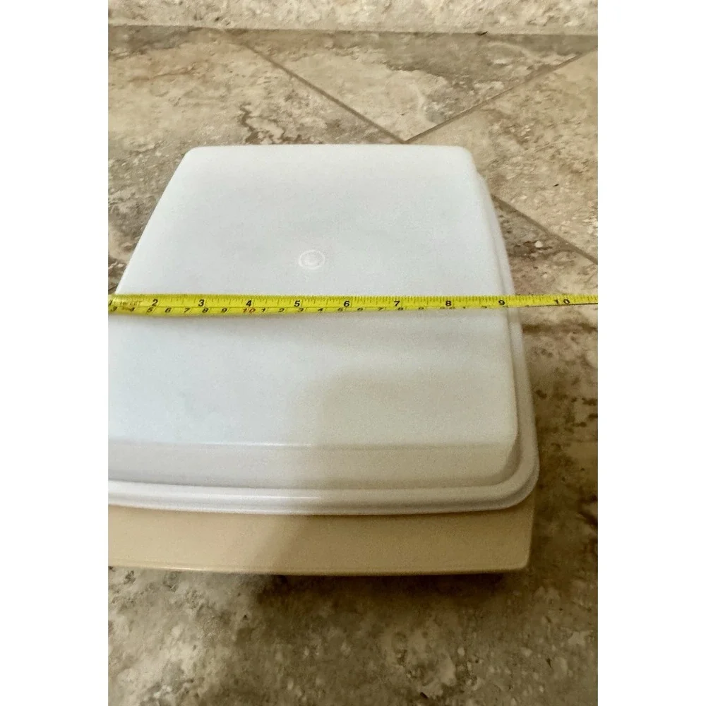 Vintage Beige Tupperware Deviled‎ Egg Keeper Carrier Tray No Inserts